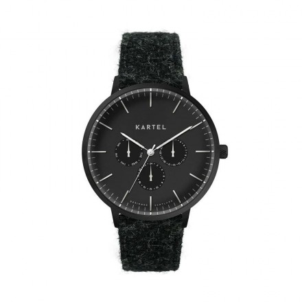 CUILLIN 43MM GREY HARRIS TWEED STRAP WATCH