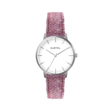 ISLA 34MM PINK TWEED STRAP WATCH