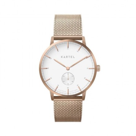 KENDRICK 40MM ROSE GOLD CHAIN MESH STRAP WATCH