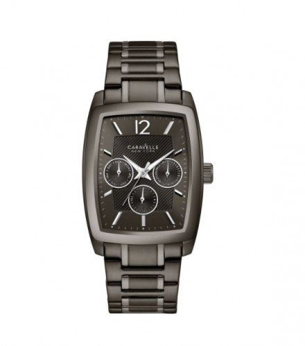 Caravelle Men's 45C111 Black IP Stainless Multifunction Bracelet Watch