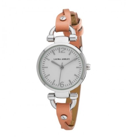 Laura Ashley Orange Ladies Dial Analog Display Twisted Band Round Watch