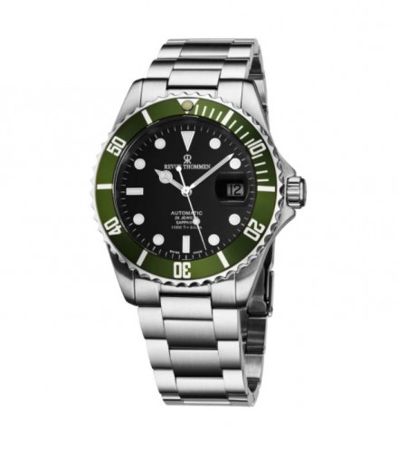Revue Thommen Men's 17571.2134 'Diver XL' Black Dial Stainless Steel Automatic Mechanical Watch