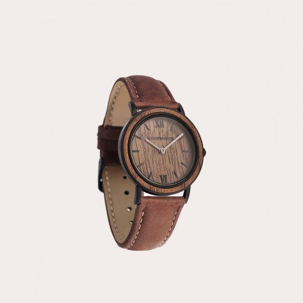 Brown Walnut Pecan Petite - Minimal 34MM