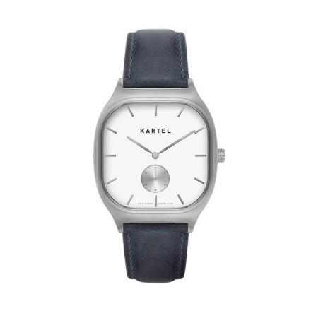 SINCLAIR 42MM BLUE LEATHER STRAP WATCH