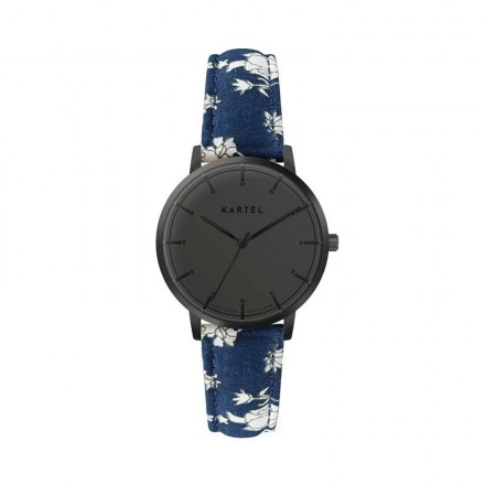 ISLA 34MM BLUE FABRIC STRAP WATCH