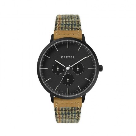 CUILLIN 43MM BROWN FABRIC STRAP WATCH