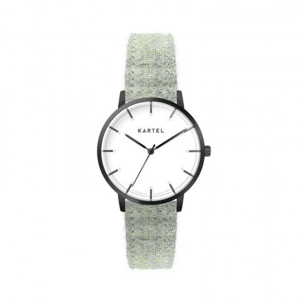 ISLA 34MM GREEN TWEED STRAP WATCH
