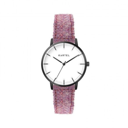 ISLA 34MM PINK TWEED STRAP WATCH