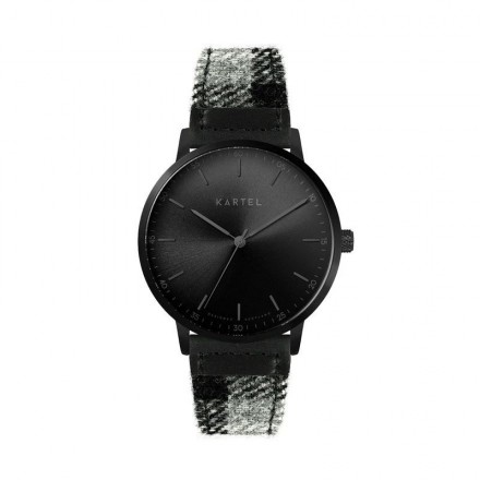 HUME 40MM GREY TARTAN STRAP WATCH