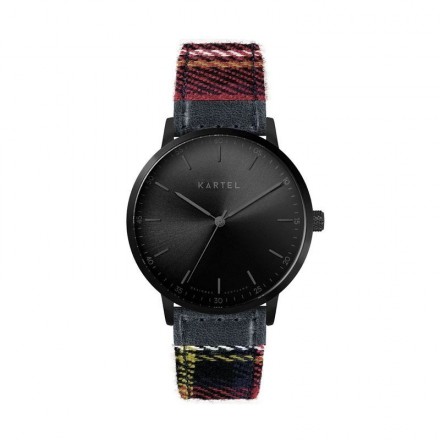 HUME 40MM RED TARTAN STRAP WATCH
