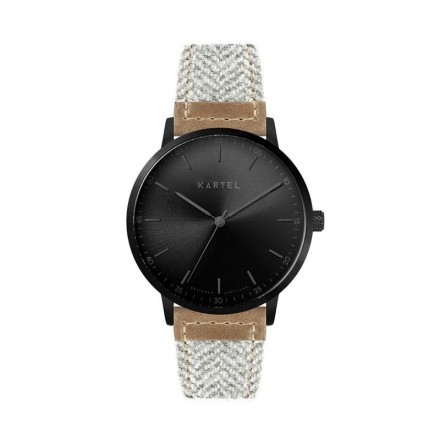 HUME 40MM GREY FABRIC STRAP WATCH