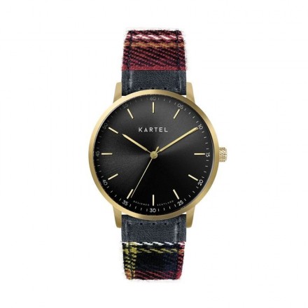 HUME 40MM RED TARTAN STRAP WATCH
