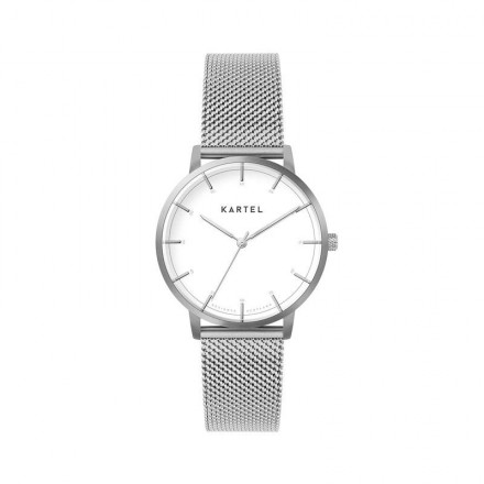 ISLA 34MM SILVER CHAIN MESH STRAP WATCH