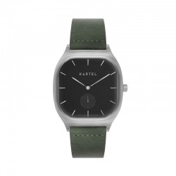 SINCLAIR 42MM GREEN LEATHER STRAP WATCH