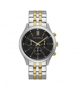 Caravelle Designed by Bulova Men's 45A143 Two-tone Stainless Chrono Bracelet Watch