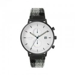 KNOYDART 43MM GREY TARTAN STRAP WATCH