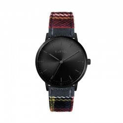 HUME 40MM RED TARTAN STRAP WATCH