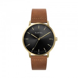HUME 40MM TAN LEATHER STRAP WATCH