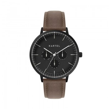 CUILLIN 43MM BROWN LEATHER STRAP WATCH