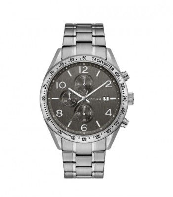 Caravelle by Bulova Mens 43B164 Stainless Chrono Black Dial Bracelet Watch