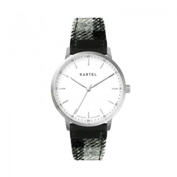 HUME 40MM GREY TARTAN STRAP WATCH