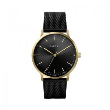 HUME 40MM BLACK CHAIN MESH STRAP WATCH