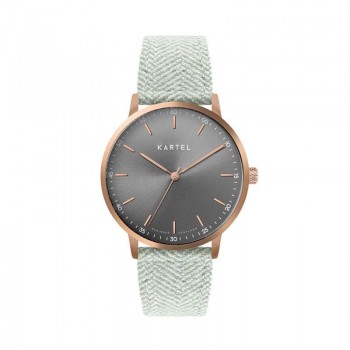 HUME 40MM ROSE GOLD FABRIC STRAP WATCH
