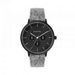 CUILLIN 43MM GREY HARRIS TWEED STRAP WATCH