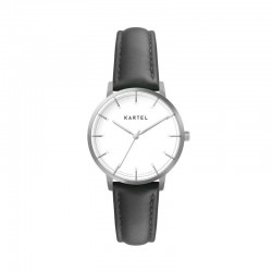 ISLA 34MM BLACK LEATHER STRAP WATCH