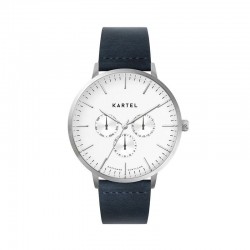 CUILLIN 43MM BLUE LEATHER STRAP WATCH