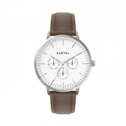 CUILLIN 43MM BROWN LEATHER STRAP WATCH