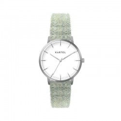 ISLA 34MM GREEN TWEED STRAP WATCH