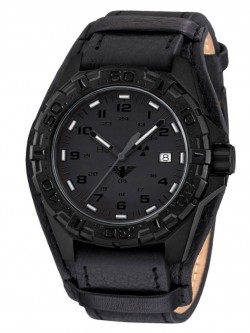 REXT.R Mens Watch Reaper XTAC with Leather Strap G-Pad Black