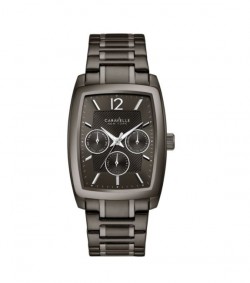 Caravelle Men's 45C111 Black IP Stainless Multifunction Bracelet Watch