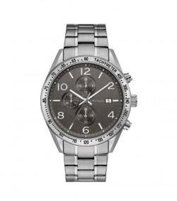 Caravelle by Bulova Mens 43B164 Stainless Chrono Black Dial Bracelet Watch