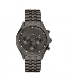 Caravelle Designed by Bulova Men's 45A141 Chrono Gunmetal Stainless Bracelet Watch
