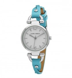 Laura Ashley Blue Ladies Dial Analog Display Twisted Band Round Watch