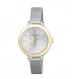 Laura Ashley Ladies Two Toned Rose Gold Mesh Watch