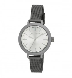 Laura Ashley Black Gunmetal Mesh Watch