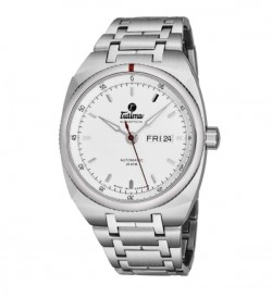 Tutima Men's 6120-02 'Saxon One' Silver Dial Stainless Steel Date Day German Mechanical Automatic Watch