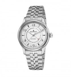 Revue Thommen Men's 10012.2132 'Date Pointer' Silver Face Automatic Watch