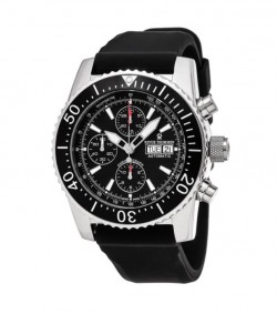 Revue Thommen 17030.6534 'Air Speed' Black Dial Black Rubber Strap Chronograph Swiss Automatic Watch