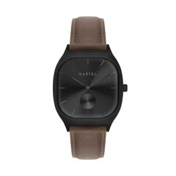 SINCLAIR 42MM BROWN LEATHER STRAP WATCH