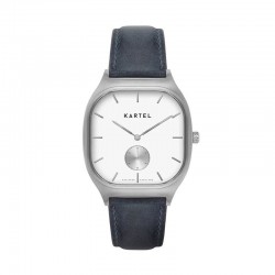 SINCLAIR 42MM BLUE LEATHER STRAP WATCH