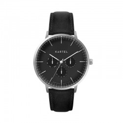 CUILLIN 43MM BLACK LEATHER STRAP WATCH