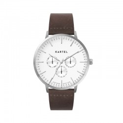 CUILLIN 43MM BROWN LEATHER STRAP WATCH
