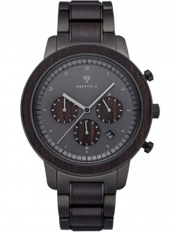 Men's Wood Watch Chronograph Maximilian Sandalwood/Black