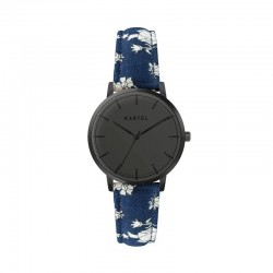 ISLA 34MM BLUE FABRIC STRAP WATCH