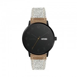 MORRIS 40MM GREY FABRIC STRAP WATCH