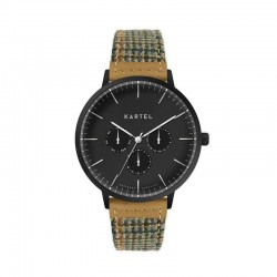 CUILLIN 43MM BROWN FABRIC STRAP WATCH